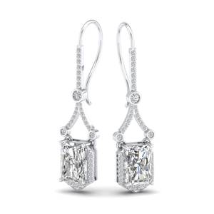 REYES Boucles d'oreilles solitaire de luxe en or blanc 9K 14K 18K 22K Meilleure vente de diamants de laboratoire 7ct bijoux tendance pour femmes - Product Image 1