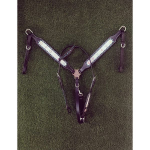 Meilleure vente équestre Western Horse Headstall poitrine collier ensemble en cuir de vache fabricant indien pour les utilisations de chevaux - Product Image 1