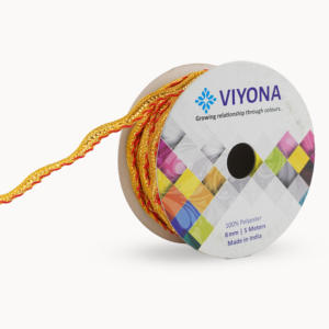 Embellecedor de encaje ondulado metálico de lujo Premium Acentos multicolores 10mm Poliéster Oro Cobre Bronce Plata Mezcla Ecológica Elegante - Product Image 3