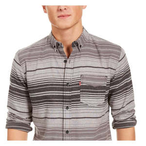 Camicia Casual da Uomo Levi's Avalon a Righe in Flanella Antipiega 100% Cotone con Colletto alla Coreana Taglia Media per la Stagione Autunnale - Product Image 2