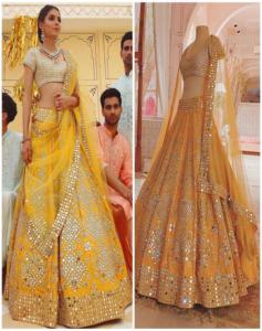 Embrayage Cancan de mode d'été pour femmes élégantes en satin de soie dentelle lourde vrai miroir broderie travail Lehenga Cancan toile Patta - Product Image 1