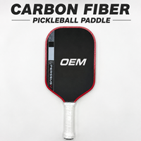 Pala de Pickleball de Fibra de Carbono Hecha a Medida con Diseño de Logotipo Personalizado, Fabricación OEM/ODM, Marca Privada, Protector de Borde, Empuñadura, Color Personalizado, Venta al Por Mayor