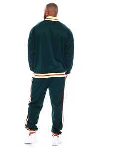 Chándal de dos piezas para hombre hecho a medida con características únicas, estilo cortavientos de ajuste holgado, logotipo personalizado, cremallera completa, cómodo - Product Image 3