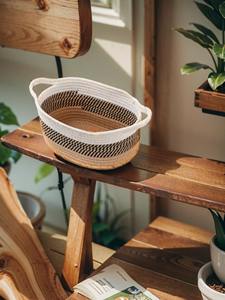 Minimalist Macrame <b>Storage</b> <b>Basket</b> Stylish Organizer for Home Decor Bedroom Living Room Practical and Elegant From India - Product Image 2