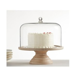 Fantástico soporte para pasteles de forma redonda con tapa de vidrio, utensilios de cocina de gran tamaño ecológicos reales, utensilios para hornear elegantes, utensilios para pasteles - Product Image 1