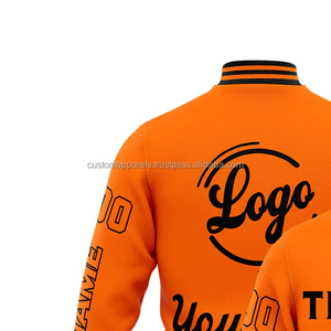 Veste universitaire personnalisée en laine et cuir pour une image de marque de luxe, avec patch en chenille de qualité supérieure, style Letterman - Product Image 3