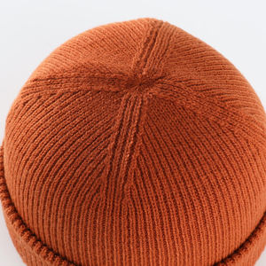Cheap Price Fashion Simple Beanies Solid Color Acrylic Knitted Plush Ball Hat Double layer Thickened Warm Winter Beanie <b>Caps</b> - Product Image 6