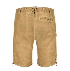 Elegante 2025 recién llegados para hombre tradicional bávaro Lederhosen patrón sólido estilo alemán pantalones cortos de Color personalizado Vintage - Product Image 2