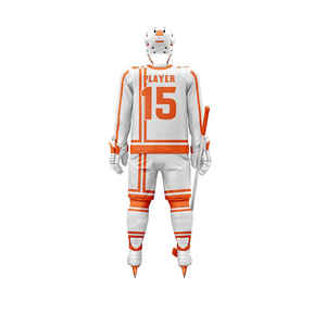 Uniforme de hockey sobre hielo de gran venta con material de poliéster 100%, logotipo personalizado, nombre, equipo deportivo, camisetas y pantalones cortos de hockey sobre hielo - Product Image 2