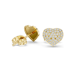 Pendientes de Diamantes en Forma de Corazón de 0.336 ct, Diamantes de Laboratorio de 0.336 CT, Oro de 18KT, 14KT, 10KT y Plata 925, Oro Rosa, Amarillo, Blanco - Product Image 5