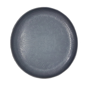 Hot Selling Iron Metal <b>Round</b> <b>Tray</b> Silver Color Luxury Design Plate Dish for Serving Decorative <b>Table</b> Top Handmade - Product Image 5