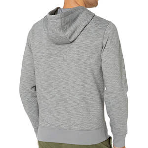 Sweat-shirt à capuche zippé pour homme en coton lourd 100% vintage lavé personnalisé, délavé au soleil, coupe régulière, uni, teinture unie, pour l'hiver - Product Image 3