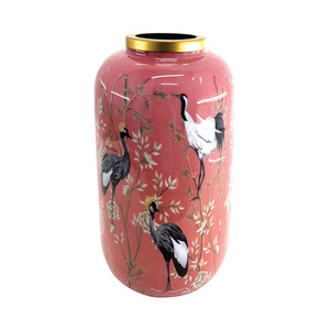 Vase à fleurs en métal fer avec autocollant émail laiton couleur or taille moyenne vase à fleurs de table pour décoration de la maison - Product Image 5