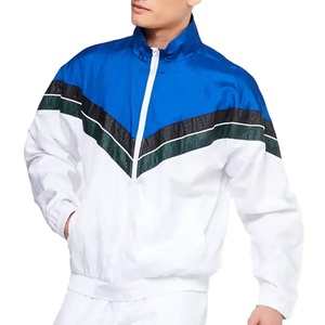 Ensemble de survêtement coupe-vent personnalisé pour hommes, en polyester, avec fermeture éclair, pour le sport et la gym, vente en gros 2026 - Product Image 3