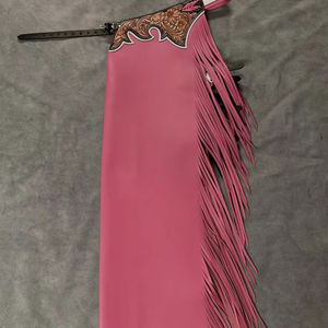 Calidad superior Caliente Cuero genuino Chaps Floral Mano Tooled Surtido de colores y tamaños disponibles Venta caliente Fabricantes - Product Image 3