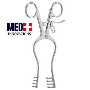 Retractor de Heridas NORFOLK NORWICH con Certificación CE, 220 mm, 8.34 Pulgadas, 4x5 Puntas Roma con Trinquete, para Cirugía Ortopédica - Product Image 2