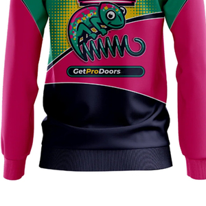 Veste coupe-vent en toile officielle de l'équipe de Columbus avec logo personnalisé sur le devant, fermeture éclair mi-longue, style décontracté pour la saison hivernale - Product Image 3