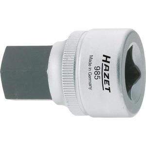Hazet Extra Short Square 1/2'' Screwdriver <b>Socket</b> with Knurling Hexagonal Design - Product Image 1
