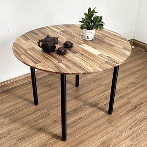 Dining <b>Table</b> BA68141 Round Trm Wood with Iron Foot Static-<b>Electric</b> Painted - Product Image 2
