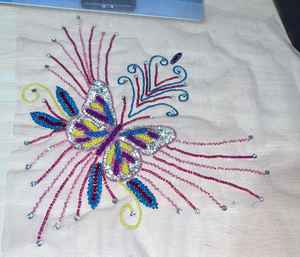 แผ่นผ้าสักหลาดรูปดอกไม้สำหรับเสื้อและหมวกแผ่นผ้าปักลายลูกปัด3D ตามสั่ง1/6 - Product Image 1