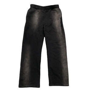 100% Cotton Flare <b>Baggy</b> Sweatpants Streetwear Custom Logo Sun Faded Casual <b>Trouser</b> Straight Acid Wash <b>trouser</b> For <b>Men</b> - Product Image 3