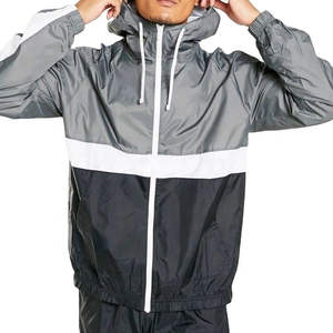 Survêtement coupe-vent en nylon avec logo personnalisé, veste respirante, ensemble coupe-vent deux pièces, survêtements pour hommes, survêtement zippé OEM - Product Image 3