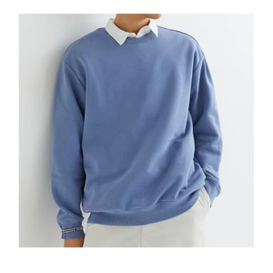 2025 último diseño pulóver sudadera hombres azul cielo 100% algodón logotipo personalizado ODM ropa deportiva tamaño 6XL bajo precio de fábrica invierno - Product Image 3