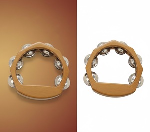 Pandereta de Mano SOLOBEAT, Tambor de Madera con Sonajas Metálicas, Elegante Producto para Amantes de la Música - Product Image 2