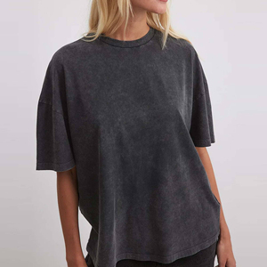 T-shirt surdimensionné pour femme coupe ajustée à manches courtes respirant écologique été séchage rapide de haute qualité - Product Image 5