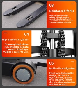 Электрический вилочный погрузчик с полным электрическим приводом, без оператора, с передним движением, для подъема и штабелирования, 560 мм - Product Image 3