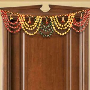 Guirlandes de pompons Bangarwal multicolores, design de créateur, pour la décoration de la maison et des mariages, Haldi, Mehndi, décor Bangarwal - Product Image 3