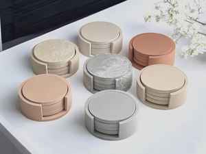 Sous-verres en bois gravés à forte demande Tampons de boisson personnalisés avec logo pour cadeaux d'entreprise, événements de marque et sous-verres en pierre - Product Image 5