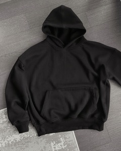 2025 Custom Logo Men's Hooded Hoodies French Terry 450GSM Cotton Polyester Blend Oversized Casual Blank Heavy Hoodie for Men - Product Image 1