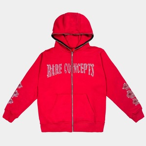 Nouveau sweat à capuche zippé de créateur avec strass et logo personnalisé vierge de haute qualité 100% coton France Terry sweat à capuche zippé pour hommes - Product Image 1