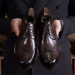Chaussures Derby en cuir de vache avec semelle résistante à l'usure et design de laçage classique pour les hommes, pour le bureau et les voyages d'affaires quotidiens - Product Image 3