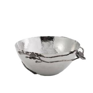 Bol en métal plaqué argent tendance, arrondi, plat de serveur de Fruits secs, support de Fruits décoratif, bols de service de nourriture lourde - Product Image 6
