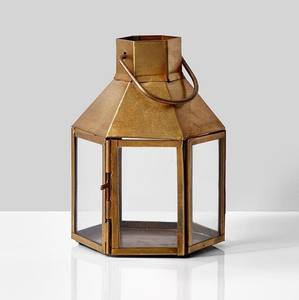 Farol de Metal Cuadrado Dorado Antiguo de Lujo, Hecho a Mano, de Hierro, Colgante, Idea de Regalo Única para Amigos y Familiares en Navidad - Product Image 2