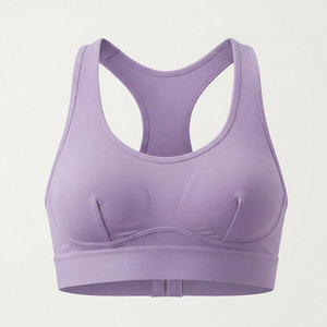 Sujetador deportivo de alto impacto para mujer, acolchado, con tirantes ajustables, sin costuras, transpirable, de malla, para yoga, running, gimnasio, fitness, entrenamiento atlético frontal - Product Image 1