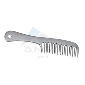 Wholesale High Quality Horse Grooming Kit Stainless Steel <b>Curry</b> <b>Comb</b> Mane/Tail Pulling Grip Professional Equine Care Cleaning - Product Image 2