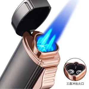 DEBANG Cigar Lighter In Ergonomic Design Concept Customizable With Transparent Air Tank And Cigar Cutter