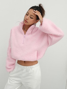 Sweat Jogger Pantalons empilés Ensemble de survêtement Haut court à capuche imprimé bouffant personnalisé Hiver Capuche avant - Product Image 4