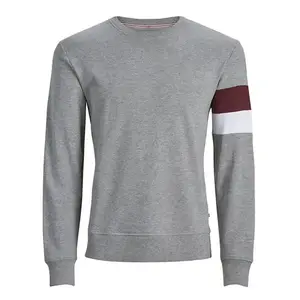 ユニークなカスタムセーターロゴメンズヘビーコットンTシャツ汗高品質カスタムロゴブランク通気性セーター男性用