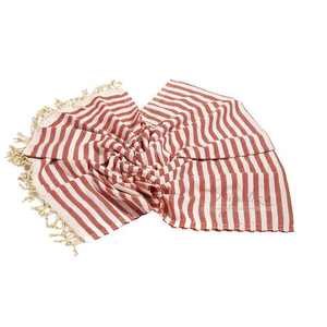 Algodón turco Toalla de hilo alto Amigable con la piel Fibra duradera Color vibrante Tejido exclusivo Essentials de playa Tasas de fábrica - Product Image 4