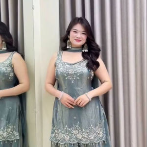 ชุดอัฟกานีปักลายสวยงาม คอลเลคชั่นแฟนซี 2024 ดีไซน์ดั้งเดิม สง่างาม ขายดีที่สุด ชุดปากีสถาน ซัลวาร์ กามีซ สำหรับงานปาร์ตี้ - Product Image 1