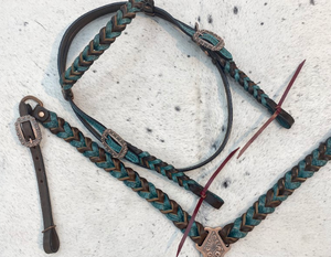 Ensemble Western Horse Tressage en cuir marron avec logo personnalisé pour la course et l'équitation d'Argentine - Product Image 3