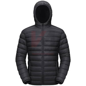 Chaqueta acolchada ligera para hombre con capucha, resistente al agua, a prueba de viento, acolchada, aislada, OEM, color personalizado y diseño para exteriores - Product Image 1