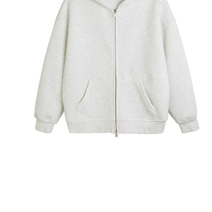 2025 nouvelle mode de haute qualité français Terry Zip hommes sweats à capuche personnalisé Streetwear Full Zip Terry Basics coton mélangé hiver - Product Image 2