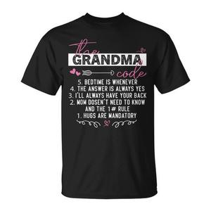 T-Shirt Promozionale 'Codice Nonna' per Nonne e Anziani, Regalo per Nonne - Product Image 1