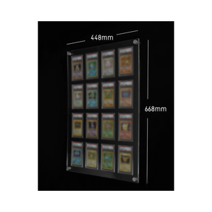 Vitrina de tarjeta de deportes acrílica montada en la pared horizontal para fútbol, béisbol, baloncesto, tarjetas de cómic, 16 bolsillos - Product Image 2