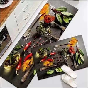 Tapis de cuisine personnalisés lavables en tissu polyester, toucher velours cristal, à pois, base antidérapante en caoutchouc, nouveauté pour les longues périodes debout - Product Image 4